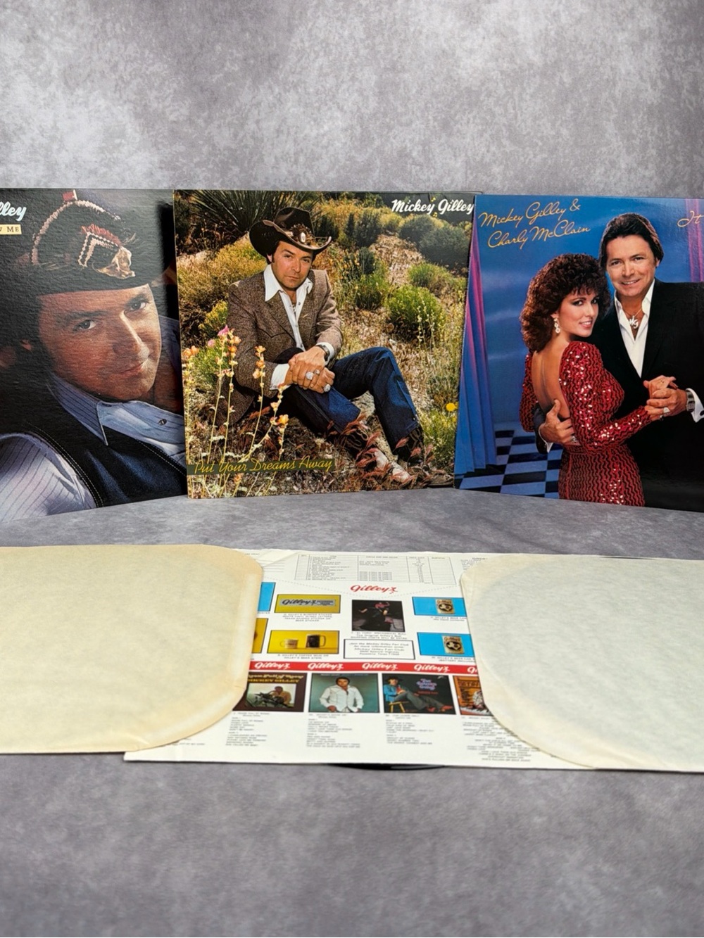 VTG Mickey Gilley Vinyl Record Lot 3 LPs You Don’t Know Me It Takes Believers